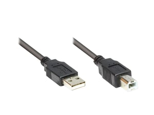 Alcasa USB 2.0 1.8m kabel USB 1,8 m USB A USB B Czarny
