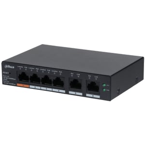 Dahua Technology DH-CS4006-4GT-60, hanterad L2-nätverksswitch med Gigabit Ethernet (10/100/1000), stöd för PoE, svart