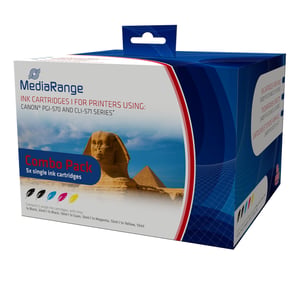 MediaRange MRCP570C571 nabój z tuszem Wysoka (XL) wydajność Czarny fotograficzny, Cyan fotograficzny, Magenta fotograficzna, Zdjęcie w kolorze żółtym