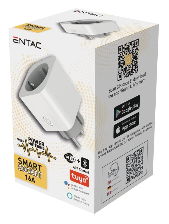 Entac ES-SSAPM-WIBLE adapter wtyczek zasilających Biały