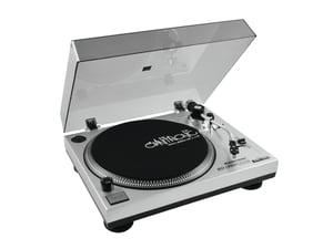 Omnitronic 10603043 gramofon dla DJ Gramofon DJ z napędem pasowym Srebrny