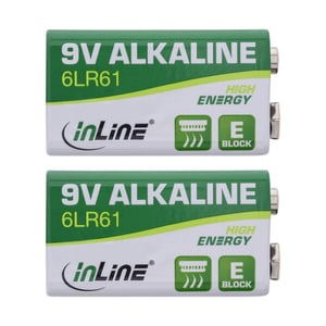 InLine 01299 bateria do użytku domowego Jednorazowa bateria 6LR61 Alkaliczny
