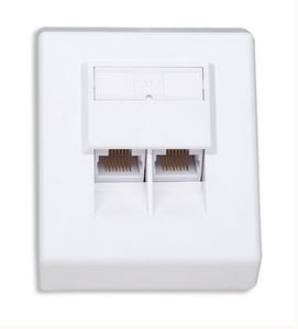 Intellinet 408394 adapter för 2x RJ-45-kablar, vit
