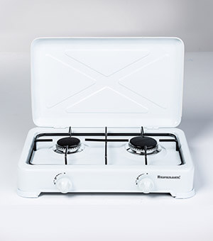 Ravanson K-02T Cooktop, White Countertop, Gas, 2 zones