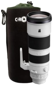 C-Rope CRP-LNB-XXX-BLK-2 Camera Lens Case / Pouch Black, Green Fleece, Neoprene Zippered Case