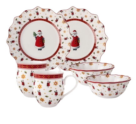 Villeroy & Boch 1485857280 zastawa obiadowa 6 szt. Porcelana Wielobarwny