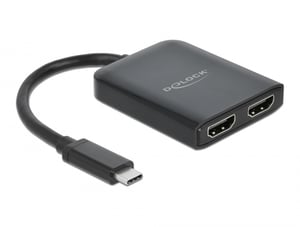DeLOCK USB Type-C (DP Alt Mode) Splitter to 2 x HDMI MST/VXP