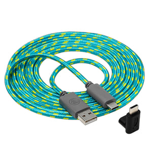 Snakebyte CHARGE:CABLE kabel USB 2,5 m USB A USB C Turkusowy, Żółty