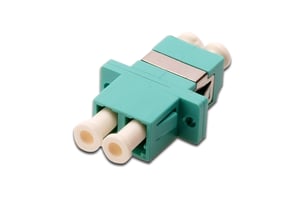 Digitus LC/LC-Glasfaseradapter, Duplex, Multimode OM3, Keramikferrule, blau