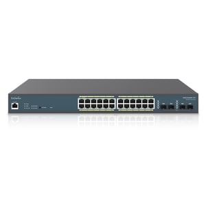 EnGenius EWS7928FP-FIT verwaltbarer L2/L3-Gigabit-Ethernet-Switch (10/100/1000) mit PoE-Unterstützung, grau