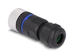 DeLOCK M12 8-pin female connector with A-coding for mounting behind a screw-type connector
