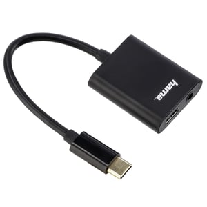 Hama 00135748 Telefonkabel, schwarz, USB-C, 3,5 mm