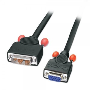 Lindy 3m DVI-A-/VGA VGA (D-Sub) Czarny