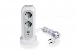Verbatim 49547 11-Port Power Strip, Indoor, White