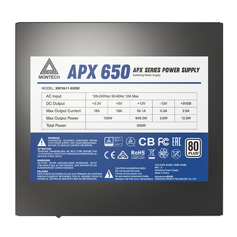 фото Блок живлення Montech APX650 650W Black