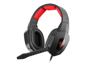 GENESIS H59 Wired Headset with Headband for Gaming, Black, Red