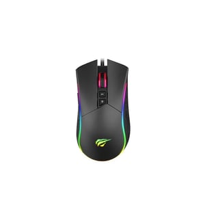 Havit MS1001S - optyczna mysz gamingowa dla praworęcznych, USB typu A, czarno-szara