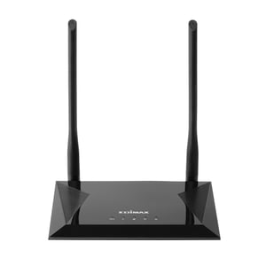 Edimax N300 Fast-Ethernet-WLAN-Router, Single-Band (2,4 GHz), schwarz
