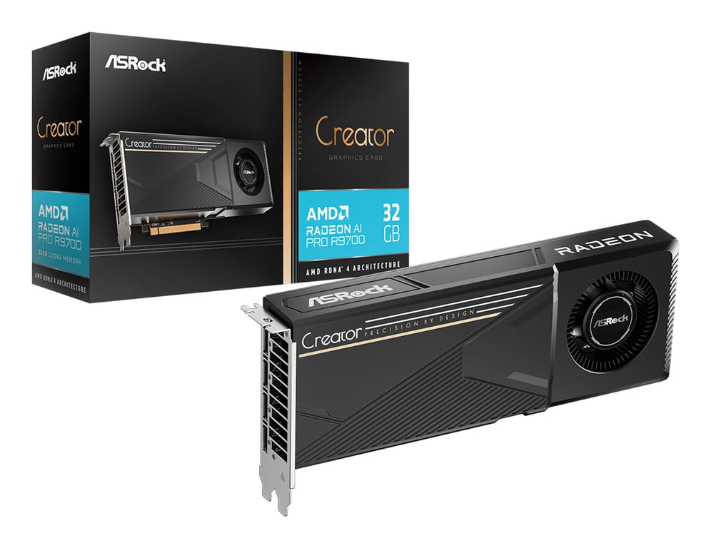 Asrock Radeon AI PRO R9700 Creator AMD 32 GB GDDR6