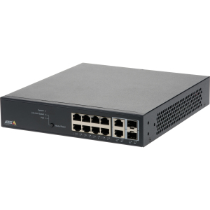 Axis 01191-003 przełącznik sieciowy Zarządzany Gigabit Ethernet (10/100/1000) Obsługa PoE 1U Czarny