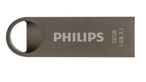 Philips FM32FD165B 32 GB USB Flash Drive, USB Type-A 3.2 Gen 1 (3.1 Gen 1), Gray