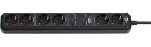 Brennenstuhl 1159760936 Smart Power Strip, 6 Outlets, 1.5 m, Black