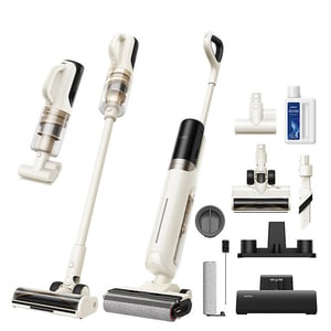 MOVA K30 Mix 3-in-1 Upright Vacuum Cleaner, Cordless, Wet and Dry, Bagless, 300 W, Black, White, 2.6 Ah