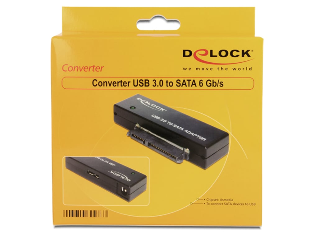 DeLOCK 62486 przejściówka do kabli USB3.0 SATA III Czarny