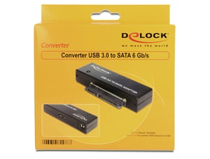 DeLOCK 62486 przejściówka do kabli USB3.0 SATA III Czarny