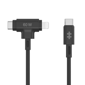 HYPER HyperJuice kabel USB USB 2.0 1,5 m USB C USB C/Lightning 60 W Czarny