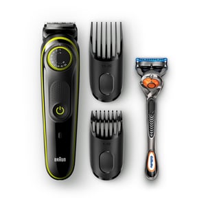Braun BT3041 Barttrimmer, 39–2 cm, Nass- und Trockenschnitt, Schwarz, Grün