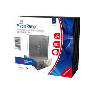 MediaRange BOX32 CD-fodral DVD-fodral för 1 skiva Svart, Genomskinligt
