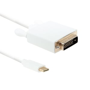 Qoltec 50416 kabeladapter 1 m DVI USB-C Vit