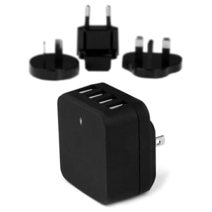 StarTech USB4PACBK laddare för bärbara enheter, universell, svart, växelström, för inomhusbruk