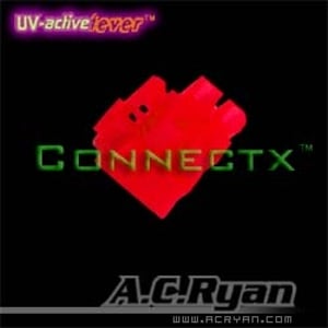 AC Ryan Connectx™ ATX4pin (P4-12V) Female - UVRed 100x Czerwony