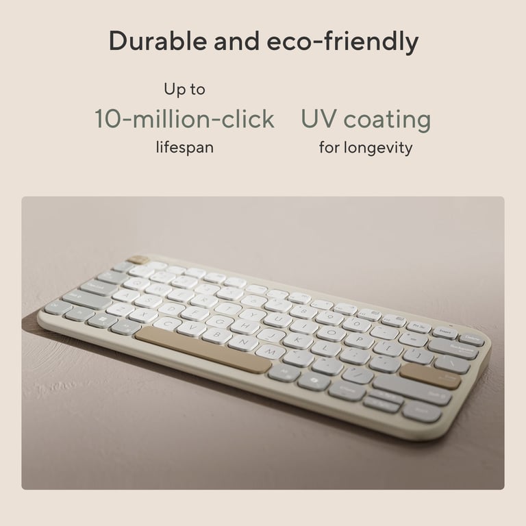 ASUS KW100 KEYBOARD/BG/UI/80 klawiatura Uniwersalne Bluetooth Beżowy