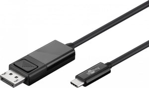Goobay 79295 1.2 m USB Type-C to DisplayPort Cable Adapter, Black