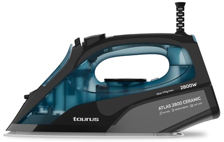 Taurus ATLAS 2800 CERAMIC Żelazko parowe Płyta ceramiczna 2800 W Czarny, Niebieski, Szary