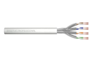 Digitus Cat.6A-Kabel, U/FTP, AWG 27/7, LSOH, 100 m, grau, Karton