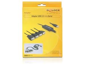 DeLOCK 61887 Parallelkabel, schwarz, 1,4 m, USB Typ A – DB-9