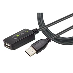 Techly IUSB-REP220TY3 USB-Kabel USB 2.0 20 m USB A 0,48 Gbit/s Schwarz