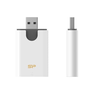 Silicon Power Combo-Kartenlesegerät USB 3.2 Gen 1 (3.1 Gen 1) Typ A, weiß