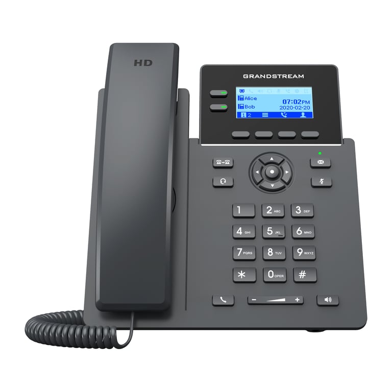 Grandstream Networks GRP2602P telefon VoIP Czarny 2 linii LCD