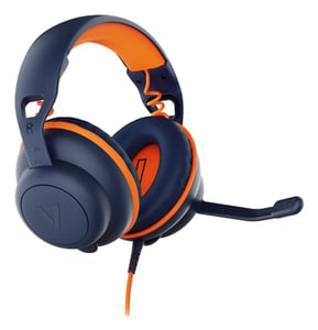 V7 HU590E hörlurar/headset Sladdanslutet Huvudband Utbildning USB Type-C / USB Type-A Blå, Orange