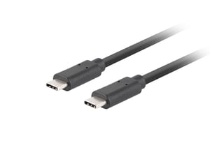 Lanberg CA-CMCM-32CU-0005-BK USB 3.2 Gen 2 (3.1 Gen 2) Cable, 0.5 m, USB-C, Black