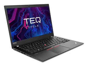 Teqcycle Lenovo Thinkpad T14 G1 Intel® Core™ i5 i5-10310U Laptop 35,6 cm (14") Full HD 16 GB DDR4-SDRAM 256 GB SSD Wi-Fi 6 (802.11ax) Windows 11 Pro Niemiecki Czarny