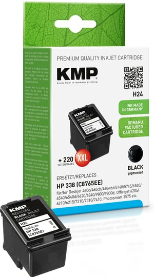 KMP H24 nabój z tuszem 1 szt. Czarny