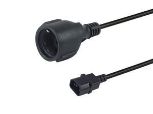 Equip 112106 strömkabel, svart, 0,25 m, IEC C14, CEE7/3