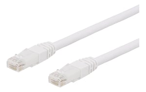 Deltaco TP-610VAU Network Cable, White, 10 m, Cat6a U/UTP (UTP)