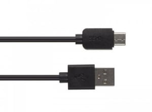 Maclean MCTV-831 B USB 2.0 Cable, 1 m, USB-A to USB-C, Black
